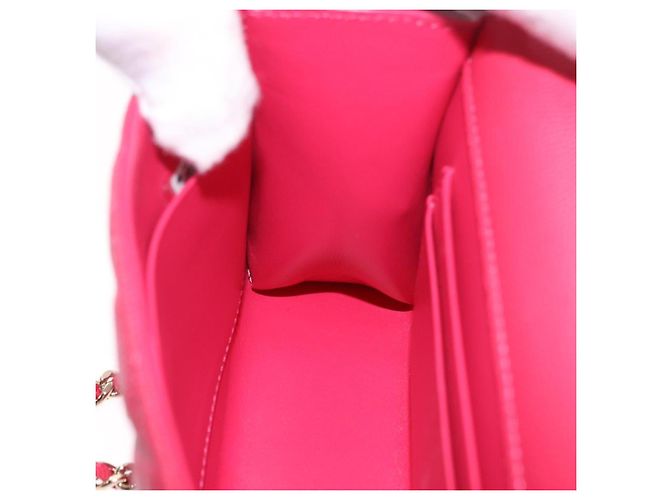 CHANEL Matelasse Top Handle Chain Caviar Skin 2way Red Gold CC Auth 200091SAM Rot Golden - Ansicht 26