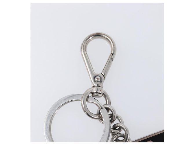 PRADA Triangle Schlüsselanhänger Metall Silver Auth 201017A Silber - Ansicht 4