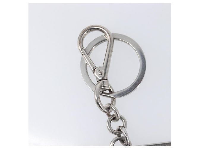 PRADA Triangle Schlüsselanhänger Metall Silver Auth 201017A Silber - Ansicht 8