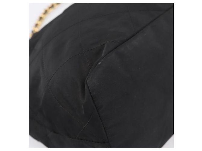 Sac à épaule à chaîne PRADA Nylon Noir Doré Auth 202186A - vue 15