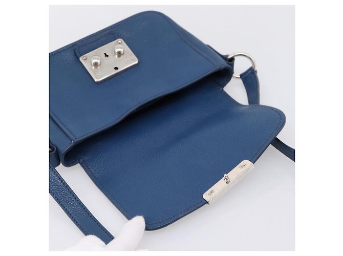 Borsa a tracolla Miu Miu in pelle blu argento Auth 201970A - vista 10