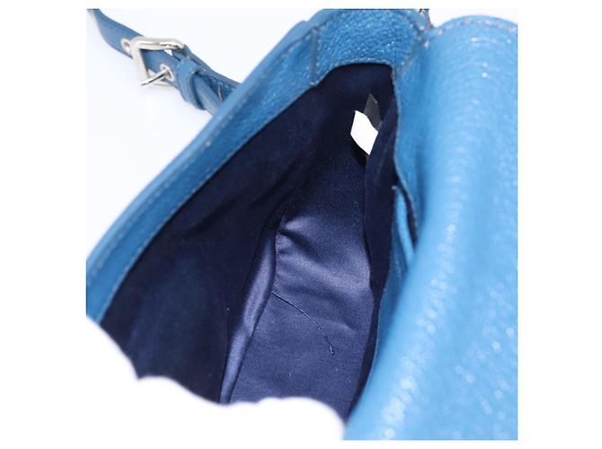 Borsa a tracolla Miu Miu in pelle blu argento Auth 201970A - vista 20