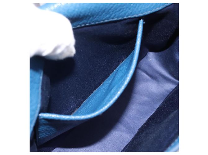 Borsa a tracolla Miu Miu in pelle blu argento Auth 201970A - vista 21