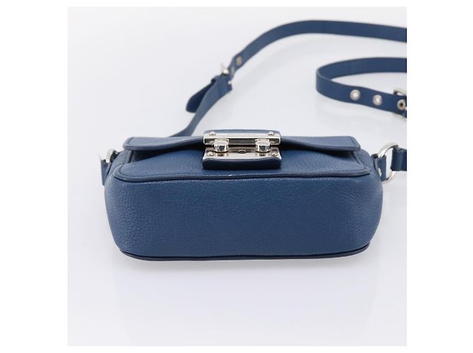 Borsa a tracolla Miu Miu in pelle blu argento Auth 201970A - vista 5