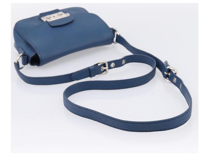 Borsa a tracolla Miu Miu in pelle blu argento Auth 201970A - vista 7