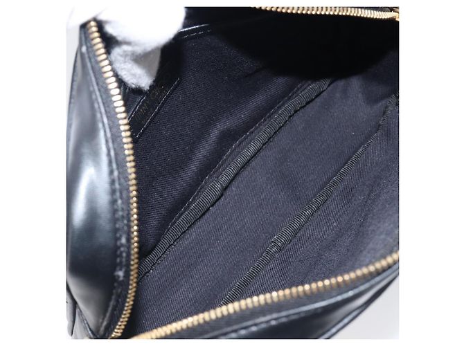 Borsa a tracolla con catena Jimmy Choo in pelle nera e oro Auth 200006A Nero D'oro - vista 12