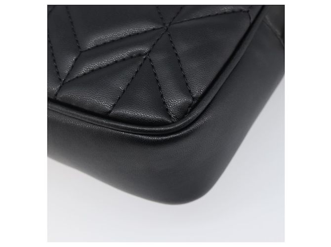 Borsa a tracolla con catena Jimmy Choo in pelle nera e oro Auth 200006A Nero D'oro - vista 17