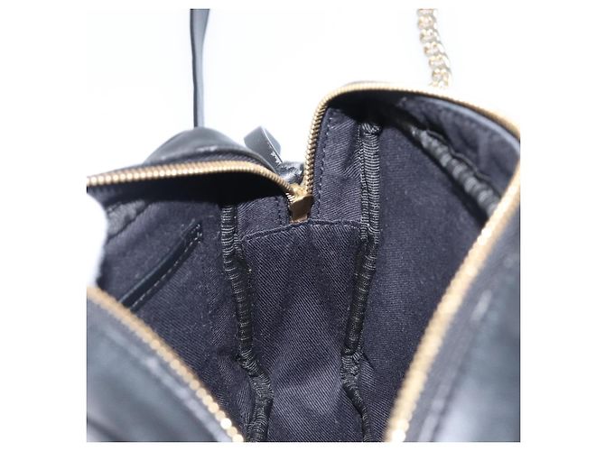 Borsa a tracolla con catena Jimmy Choo in pelle nera e oro Auth 200006A Nero D'oro - vista 21