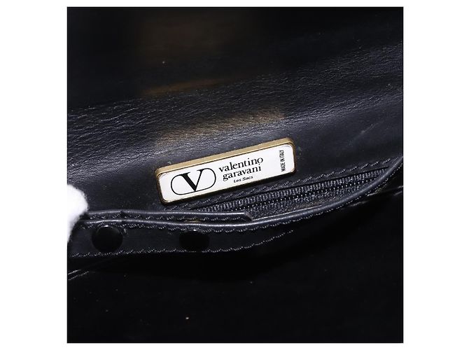Borsa a tracolla VALENTINO in pelle nera e oro autentica bs37002 - vista 11