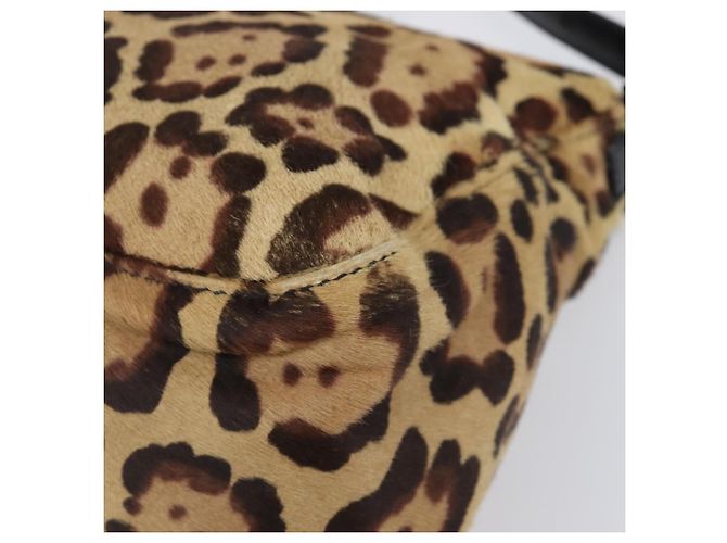 Bolso FENDI Mamma Baguette estampado de leopardo en piel Harako marrón Auth yk20791SAM Castaño Plata - vista 17