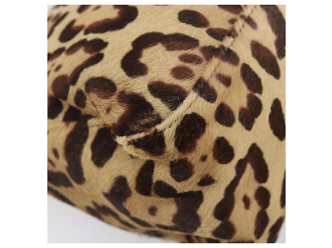 Bolso FENDI Mamma Baguette estampado de leopardo en piel Harako marrón Auth yk20791SAM Castaño Plata - vista 18