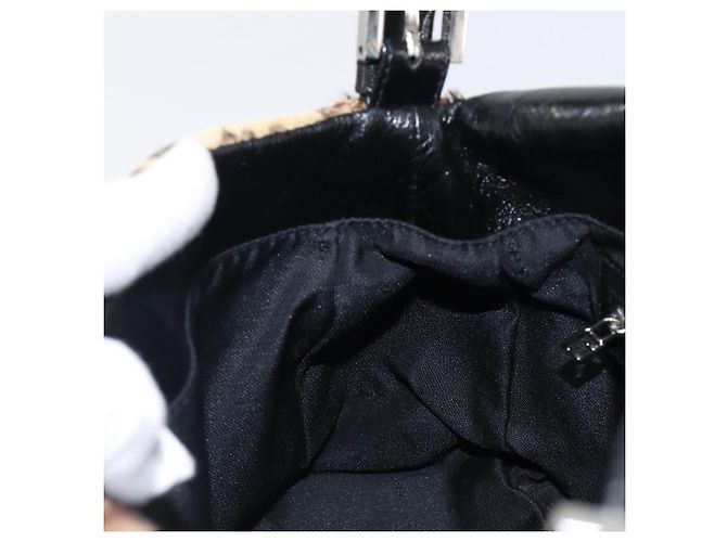 Bolso FENDI Mamma Baguette estampado de leopardo en piel Harako marrón Auth yk20791SAM Castaño Plata - vista 24
