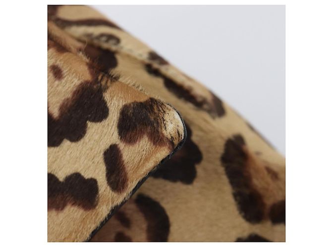 Bolso FENDI Mamma Baguette estampado de leopardo en piel Harako marrón Auth yk20791SAM Castaño Plata - vista 8