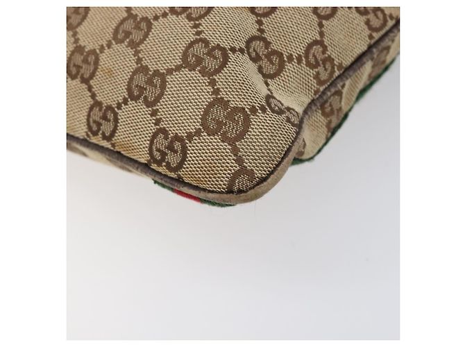 Borsa a tracolla GUCCI GG Canvas Web Sherry Line Beige Gold 144388 Auth ka6002 D'oro - vista 15