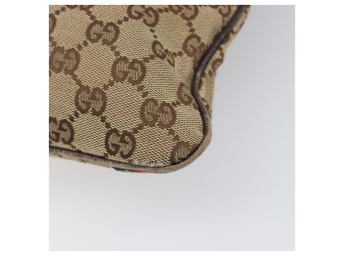 Borsa a tracolla GUCCI GG Canvas Web Sherry Line Beige Gold 144388 Auth ka6002 D'oro - vista 17