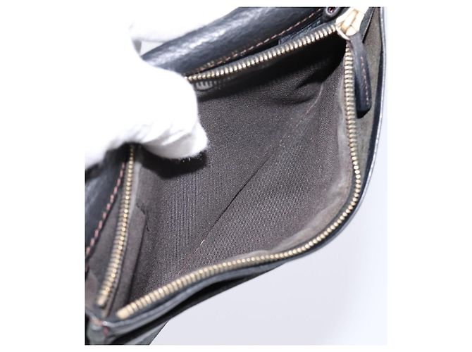 Carteira Longa FENDI Zucchino Canvas Preta Dourada Auth bs36814 Preto Dourado - vista 11