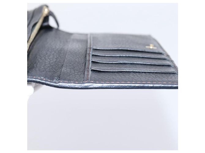 Carteira Longa FENDI Zucchino Canvas Preta Dourada Auth bs36814 Preto Dourado - vista 17