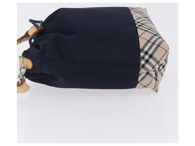 Borsa a mano BURBERRY Nylon Navy Silver Auth hk4051A Argento Blu navy - vista 4