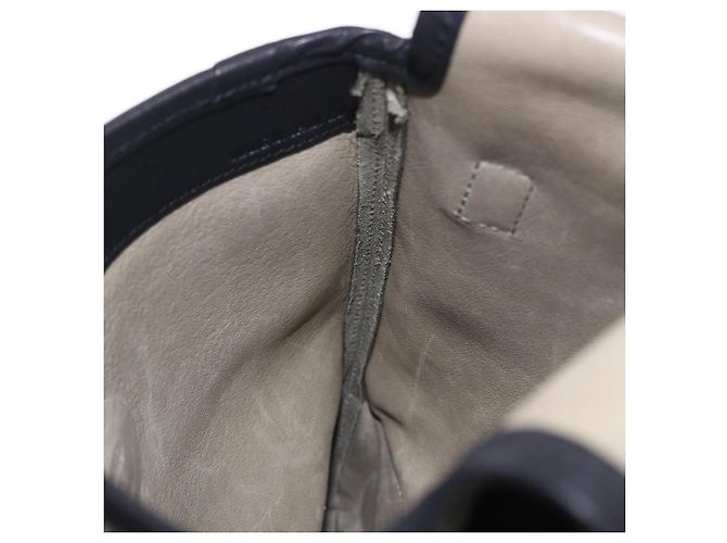 Borsa a tracolla LOEWE Anagram in camoscio Khaki Black Auth BA15386 Nero Cachi - vista 20