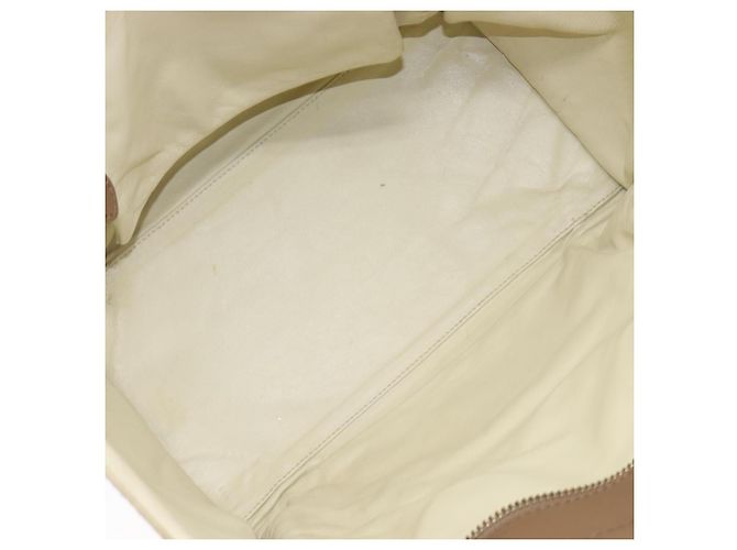 Céline CELINE Luggage Mini Shopper Hand Bag Leather Brown Gold Tone Auth 199523A Marrone - vista 11