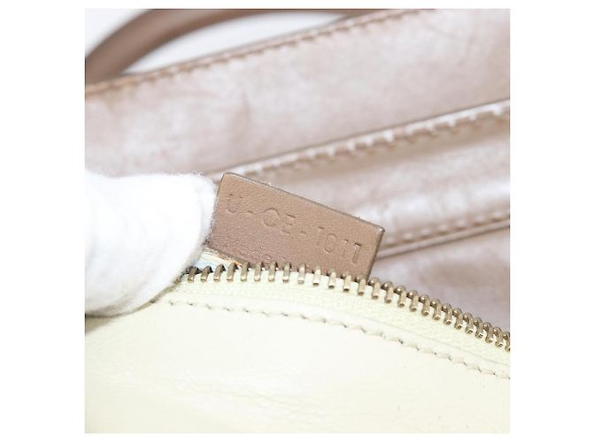 Céline CELINE Luggage Mini Shopper Hand Bag Leather Brown Gold Tone Auth 199523A Marrone - vista 12