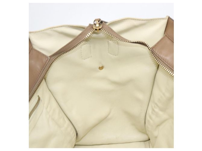 Céline CELINE Luggage Mini Shopper Hand Bag Leather Brown Gold Tone Auth 199523A Marrone - vista 22