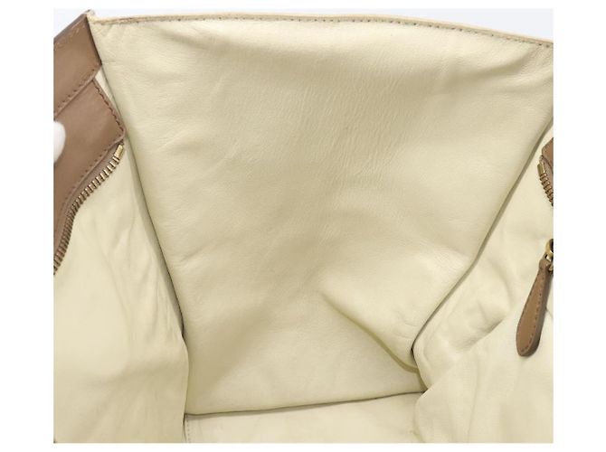 Céline CELINE Luggage Mini Shopper Hand Bag Leather Brown Gold Tone Auth 199523A Marrone - vista 23