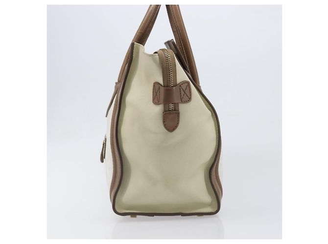 Céline CELINE Luggage Mini Shopper Hand Bag Leather Brown Gold Tone Auth 199523A Marrone - vista 3