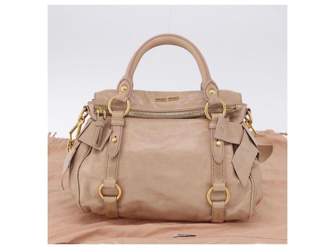 Borsa a mano Miu Miu in pelle 2way Rosa Tono Oro Auth 167577V - vista 12