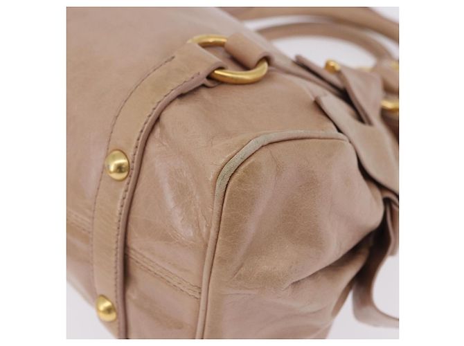 Borsa a mano Miu Miu in pelle 2way Rosa Tono Oro Auth 167577V - vista 16