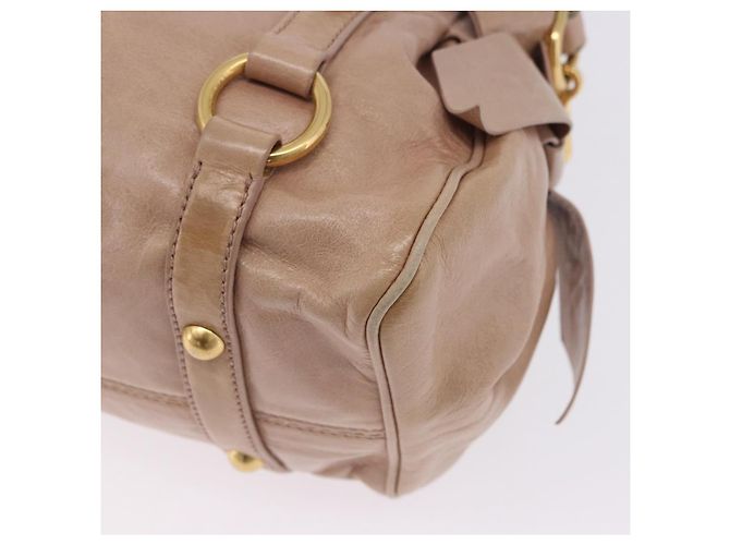 Borsa a mano Miu Miu in pelle 2way Rosa Tono Oro Auth 167577V - vista 18