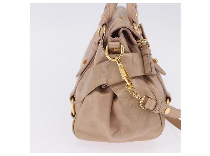 Borsa a mano Miu Miu in pelle 2way Rosa Tono Oro Auth 167577V - vista 4