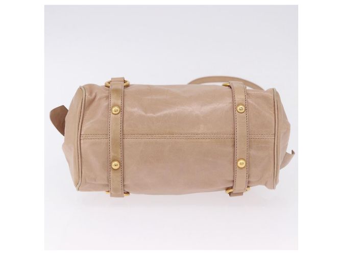 Borsa a mano Miu Miu in pelle 2way Rosa Tono Oro Auth 167577V - vista 5