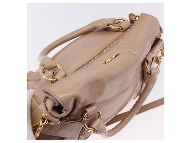 Borsa a mano Miu Miu in pelle 2way Rosa Tono Oro Auth 167577V - vista 6