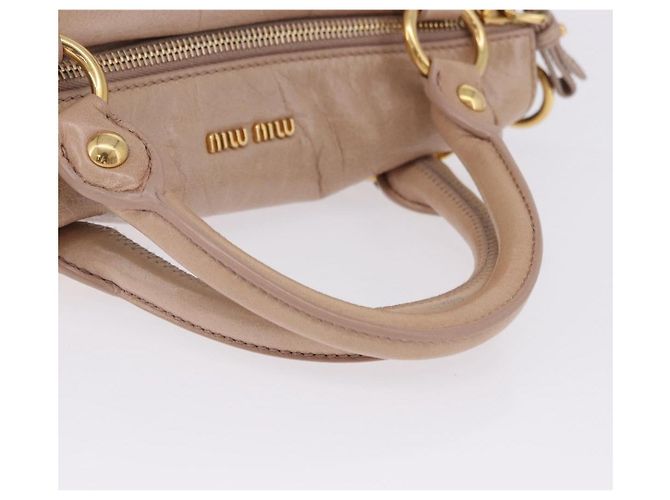 Borsa a mano Miu Miu in pelle 2way Rosa Tono Oro Auth 167577V - vista 7