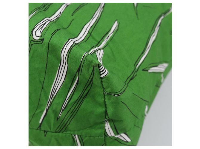 Borsa Tote Miu Miu Nylon Green Silver Auth 200289A Argento Verde - vista 15