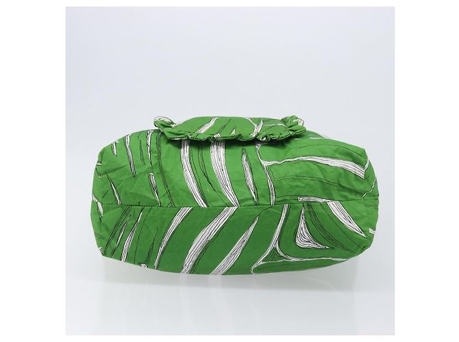 Borsa Tote Miu Miu Nylon Green Silver Auth 200289A Argento Verde - vista 5