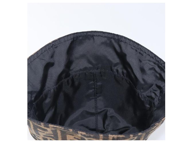 FENDI Zucca Canvas Bucket Hat Brown Black Auth 201009V Braun Schwarz - Ansicht 10