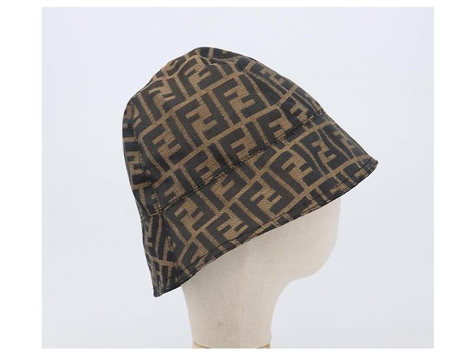 FENDI Zucca Canvas Bucket Hat Brown Black Auth 201009V Braun Schwarz - Ansicht 4
