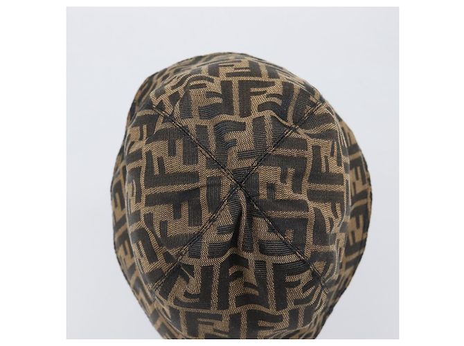 FENDI Zucca Canvas Bucket Hat Brown Black Auth 201009V Braun Schwarz - Ansicht 5