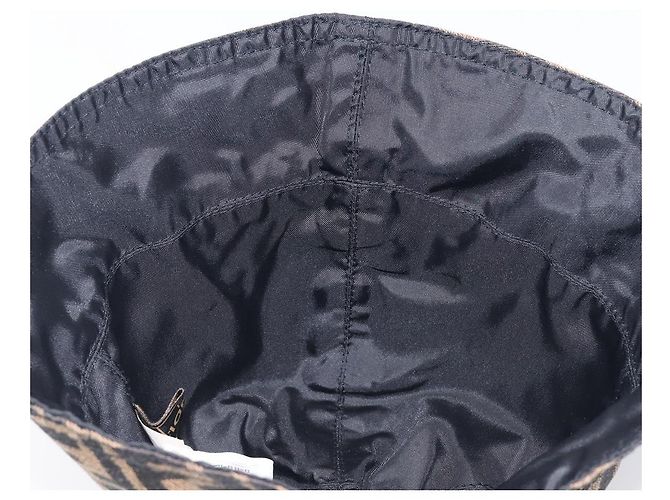 FENDI Zucca Canvas Bucket Hat Brown Black Auth 201009V Braun Schwarz - Ansicht 7