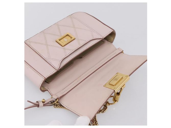 GIVENCHY Schultertasche Leder Rosa Goldton Auth 202242A Pink - Ansicht 10