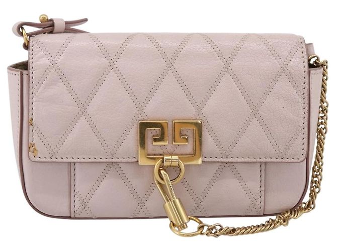GIVENCHY Schultertasche Leder Rosa Goldton Auth 202242A Pink - Ansicht 13