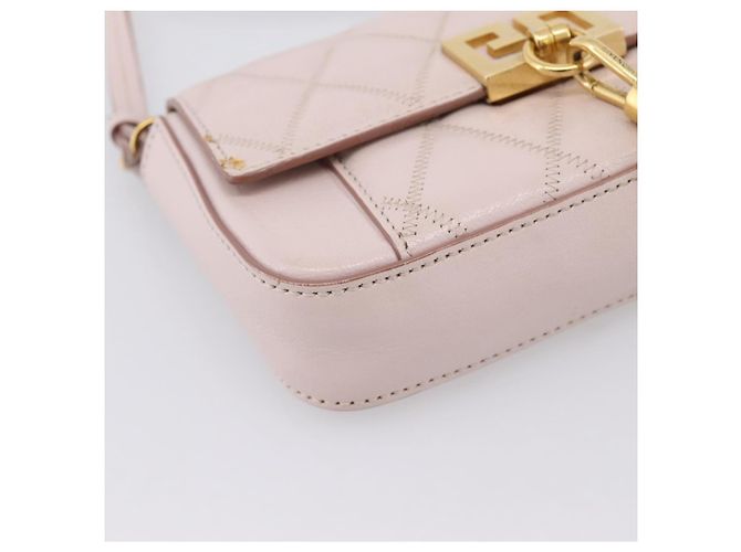 GIVENCHY Schultertasche Leder Rosa Goldton Auth 202242A Pink - Ansicht 15
