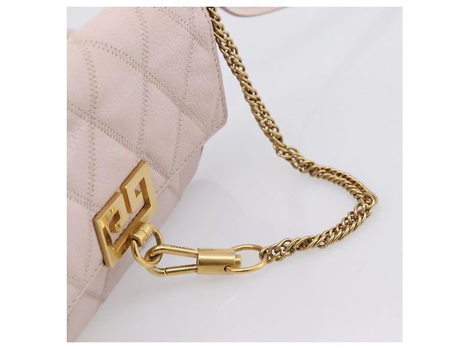 GIVENCHY Schultertasche Leder Rosa Goldton Auth 202242A Pink - Ansicht 18