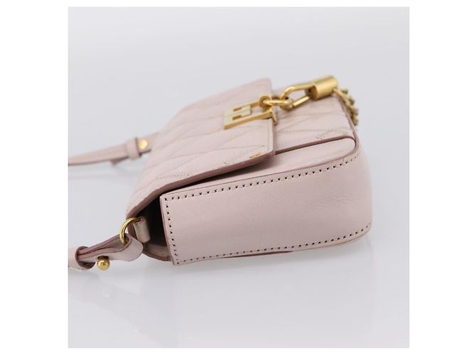 GIVENCHY Schultertasche Leder Rosa Goldton Auth 202242A Pink - Ansicht 3