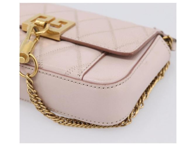 GIVENCHY Schultertasche Leder Rosa Goldton Auth 202242A Pink - Ansicht 8