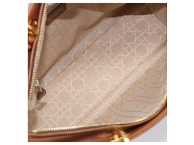 Borsa Christian Dior Canage in pelle marrone e oro autentica bs36947 D'oro - vista 11