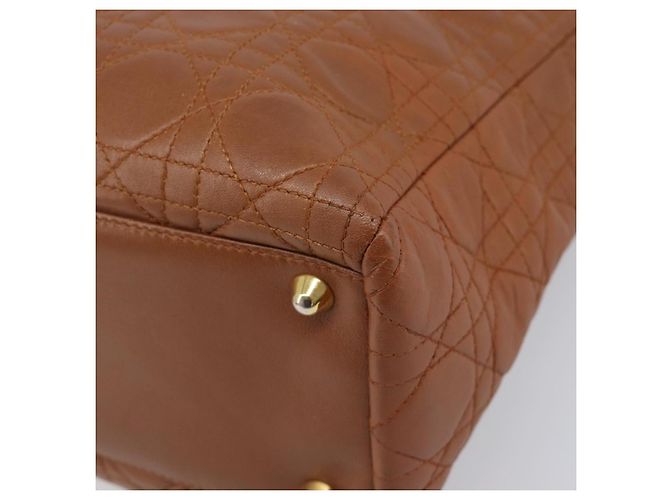 Borsa Christian Dior Canage in pelle marrone e oro autentica bs36947 D'oro - vista 14