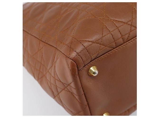 Borsa Christian Dior Canage in pelle marrone e oro autentica bs36947 D'oro - vista 15